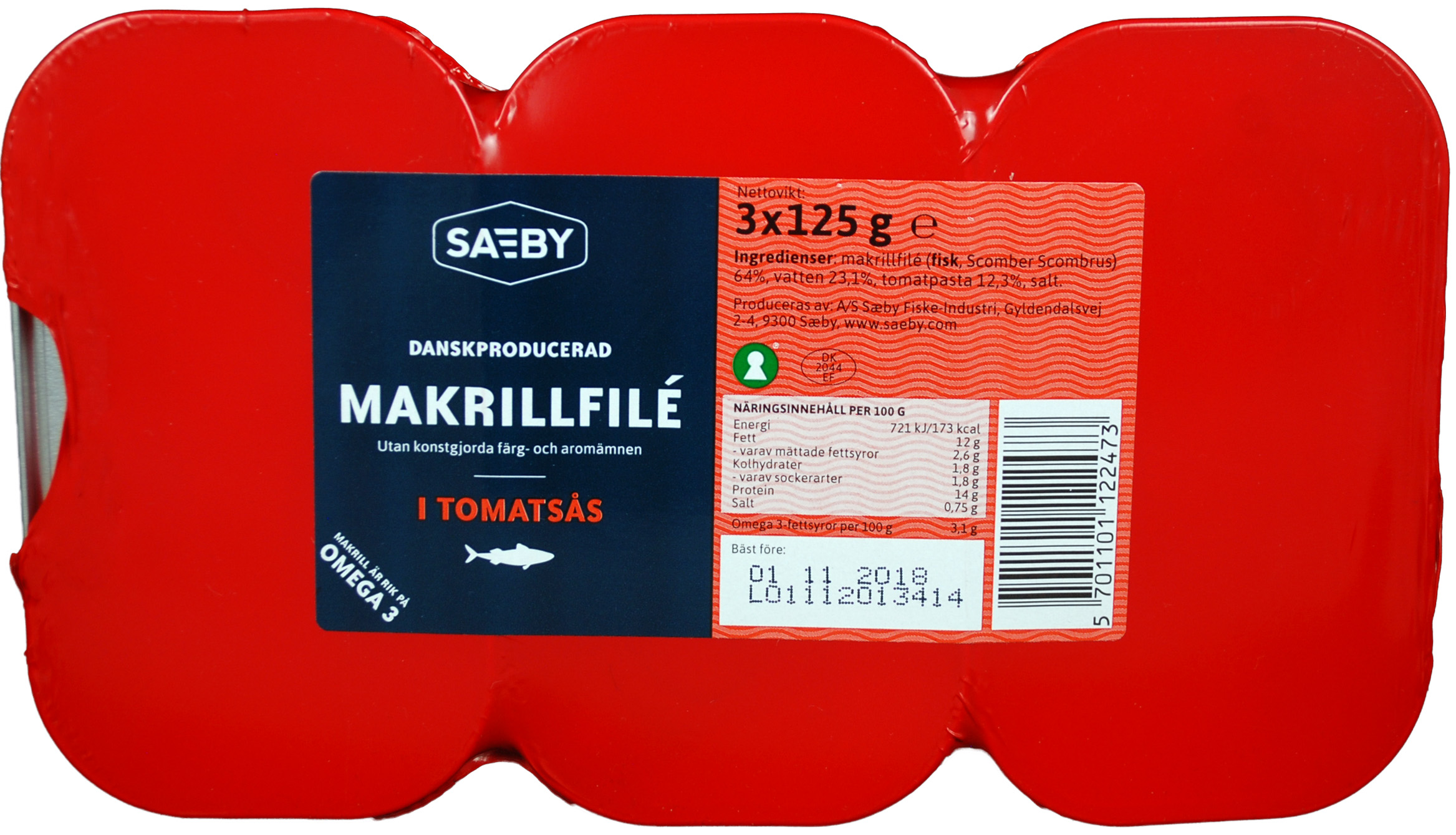 Makrillfilé i Tomatsås