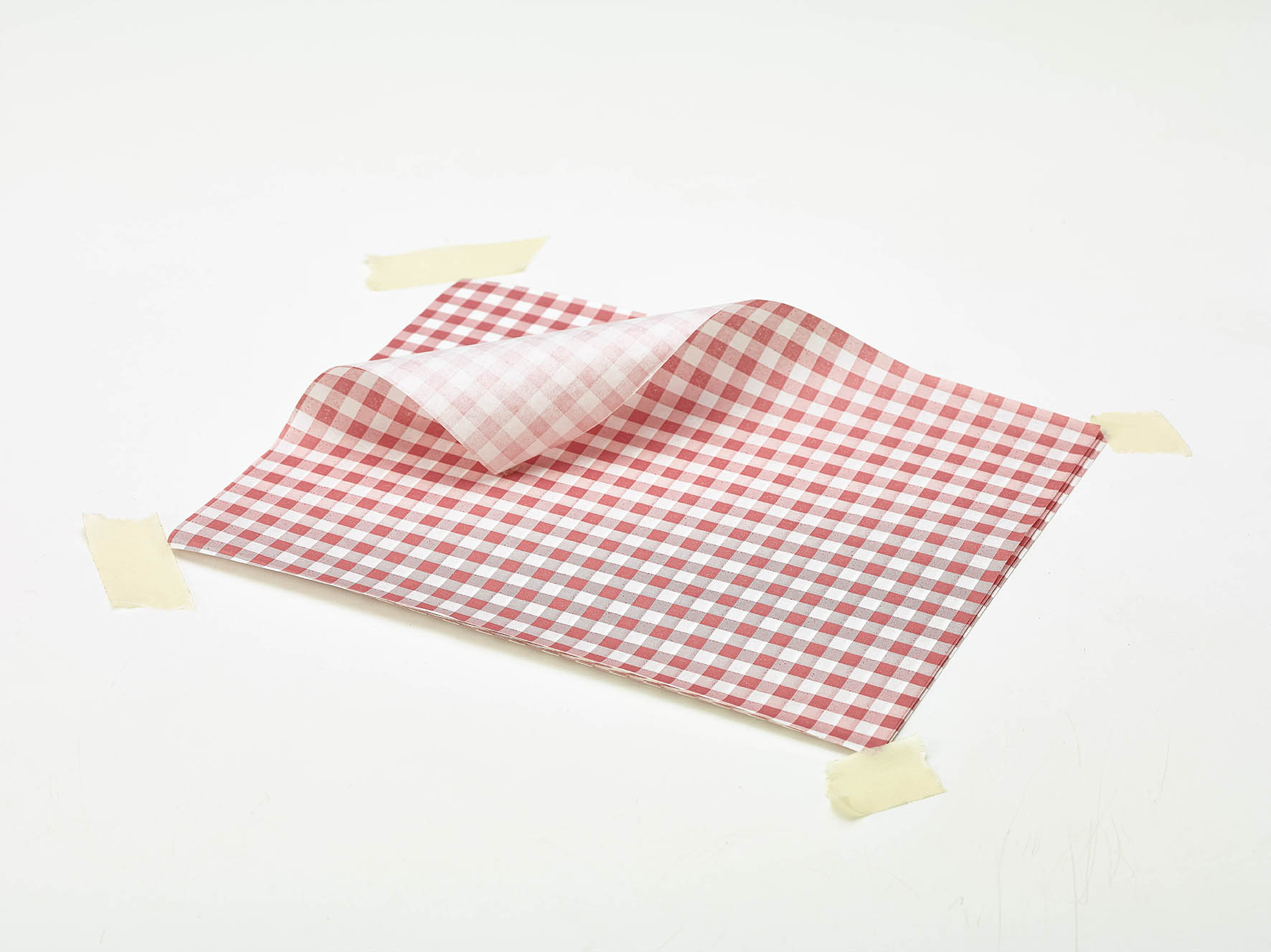 Serveringspapper röd/vit rutig 25x20cm 1000-pack