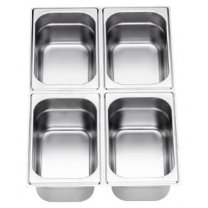 Kantin med Handtag Rostfri GN 1/4x100mm 2,7L