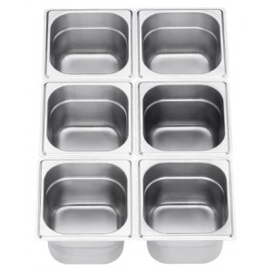 Kantin med Handtag Rostfri GN 1/6x100mm 1,5L