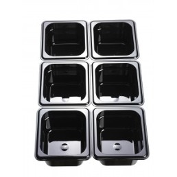 Kantin Polykarbonat Svart GN 1/6x65mm 1L