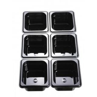 Kantin Polykarbonat Svart GN 1/6x65mm 1L