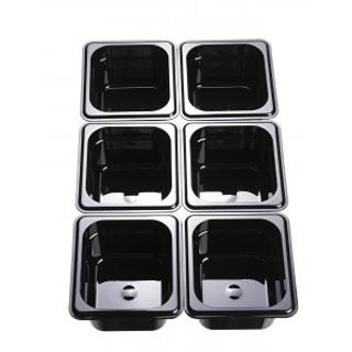 Kantin Polykarbonat Svart GN 1/6x100mm 1,5L