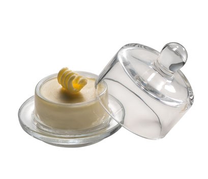 Smörkopp Glas med Lock Ø9cm H9cm