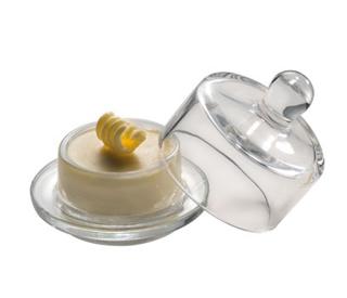 Smörkopp Glas med Lock Ø9cm H9cm