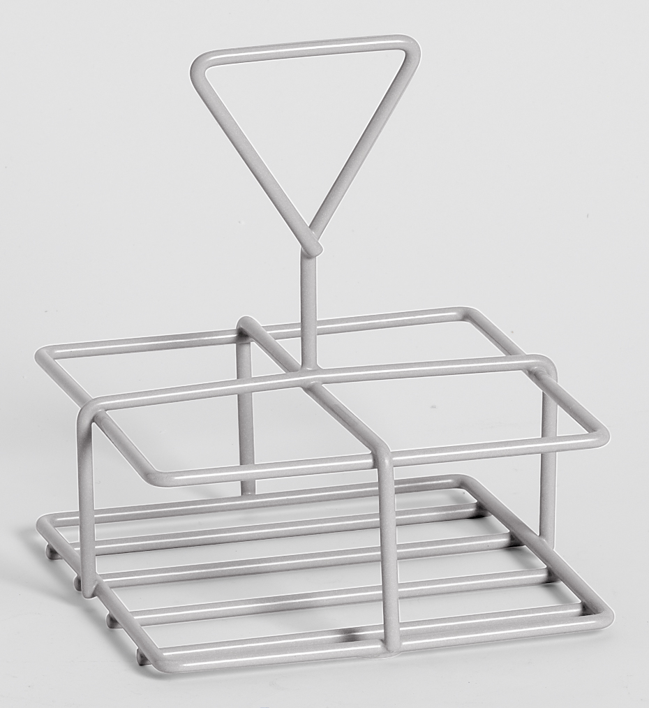 Bestickställ 4 fack metall/plast 23x23x27cm