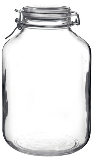 Glasburk med Lock 5L