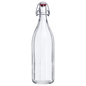 Glasflaska Kantig utan Kork h31cm 1L
