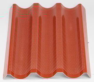 Bakplåt 3 Rännor Gummisilikon Röd GN 1/1