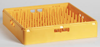 Diskkorg för flata tallrikar gul_