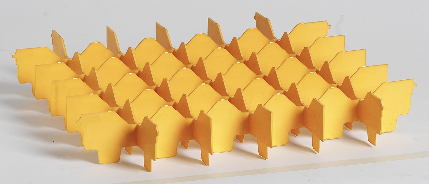 Lösa fack gul 73 mm för 36st glas 50x50cm