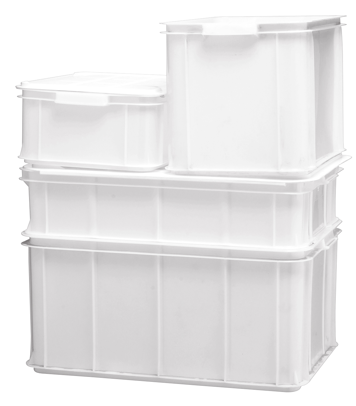 Transportlåda utan Lock Vit 60x40x15cm 26L