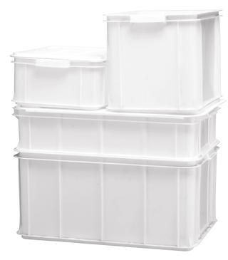 Transportlåda utan Lock Vit 60x40x15cm 26L