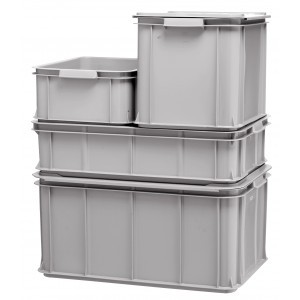 Transportlåda utan Lock Grå 60x40x15cm 26L