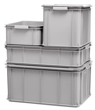 Transportlåda utan Lock Grå 60x40x28cm 55L