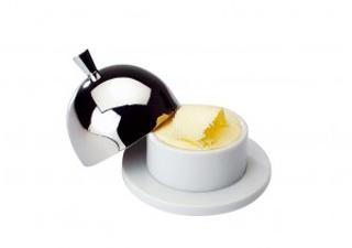 Smörkopp med Lock Porslin/Rostfri 9cm