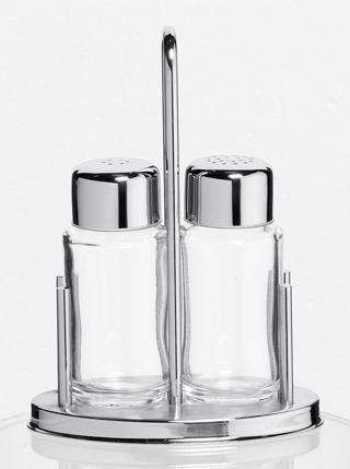 Kryddställ 2-delar Glas/Rostfri H16cm