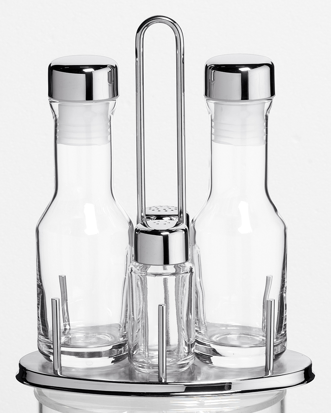 Kryddställ 4-delar Rostfri/Glas 23cm