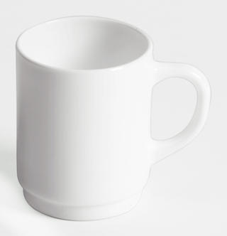 Mugg Stapelbar Glas Vit 25cl