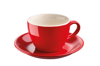 Kopp röd porslin 20cl