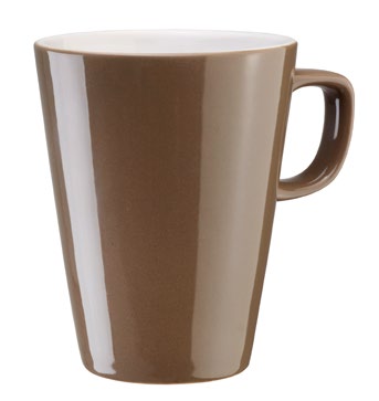 Mugg gråbrun porslin 26 cl.