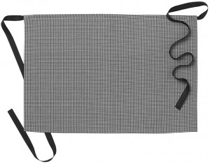 Midjeförkläde 2146 svart/vit rutig 75x50cm