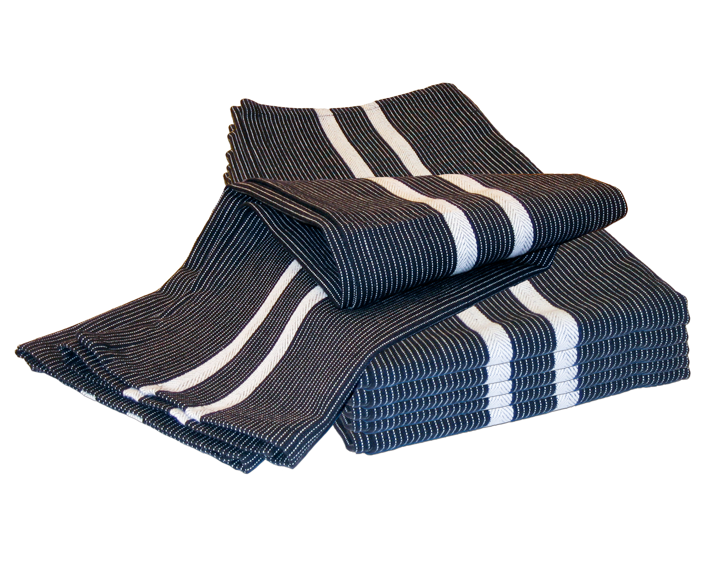 Handduk 1810 svart/vit 50x70cm