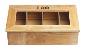 Telåda 4-fack Trä 34x20x9cm