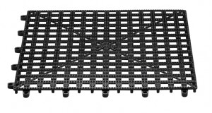 Glasmatta Dri-dek plast svart 33,3x33,3x1cm