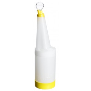 Juiceflaska komplett plast gul 1L