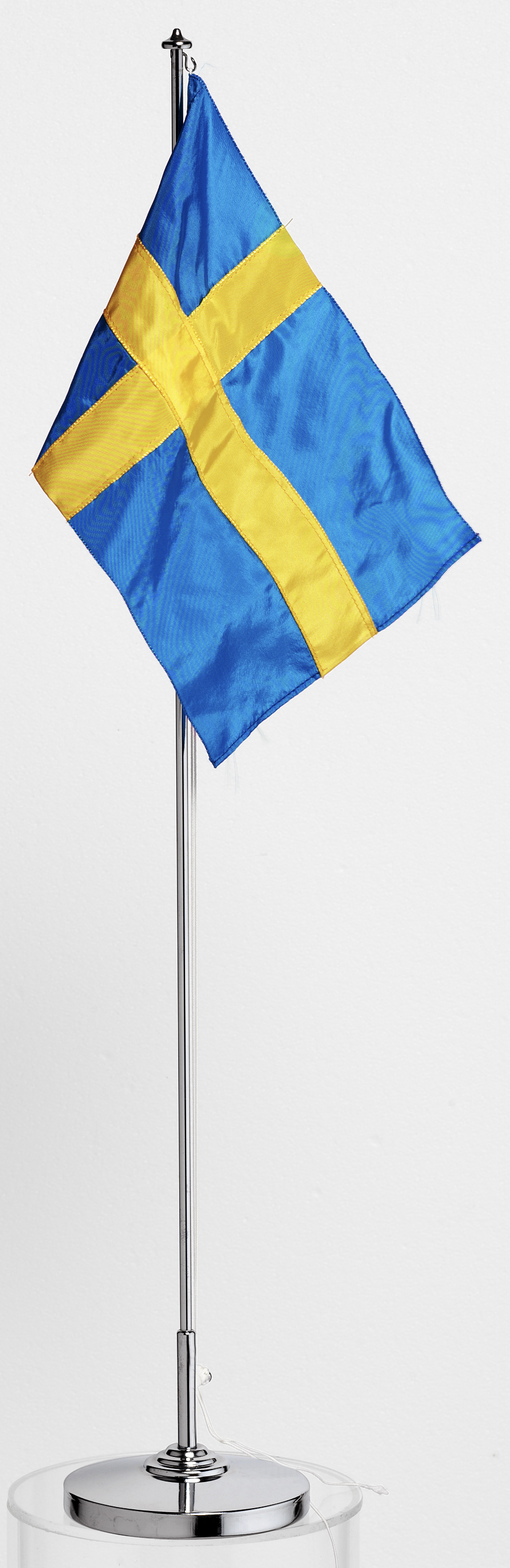 Bordsflagga Sverige tyg 24x15,5cm