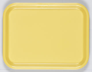 Bricka plast gul 36x28