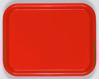 Bricka plast röd 36x28cm