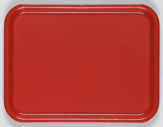Bricka plast röd 43x33cm