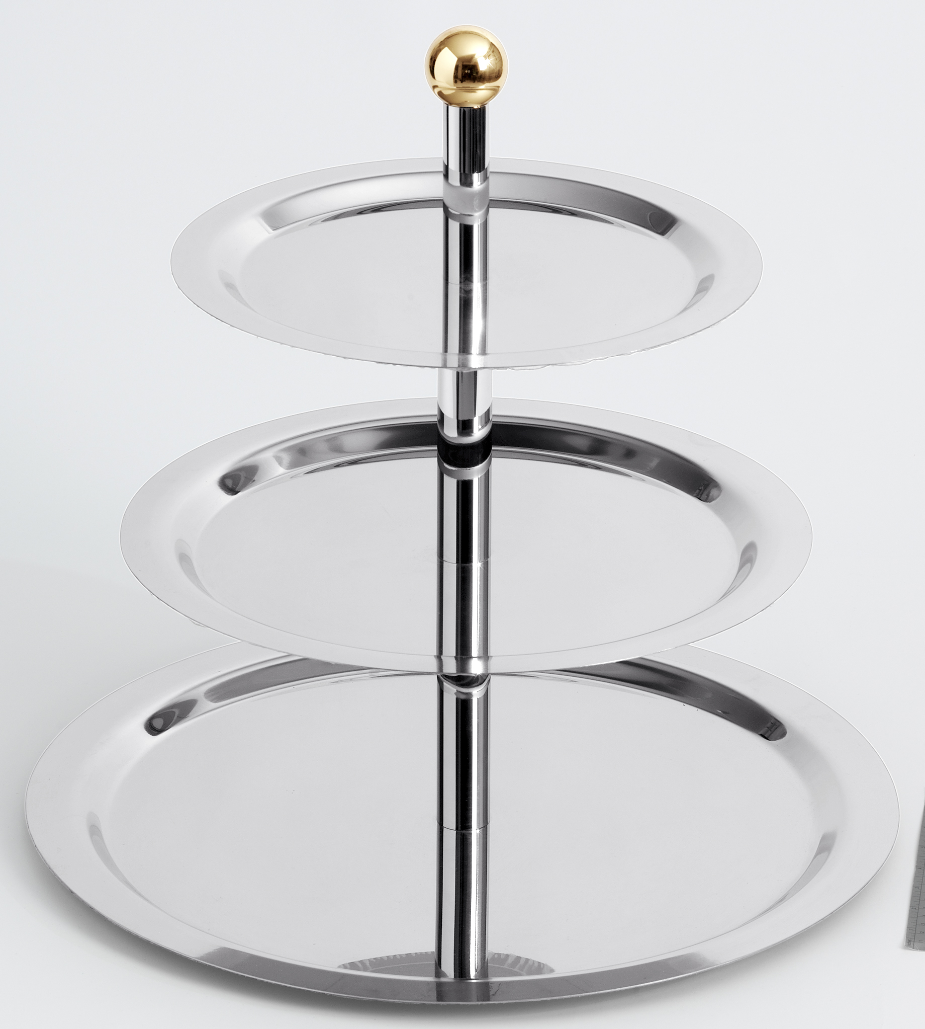 Etage 3-våningar Rostfri Ø48,38,32cm H50cm