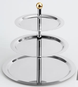 Etage 3-våningar Rostfri Ø48,38,32cm H50cm