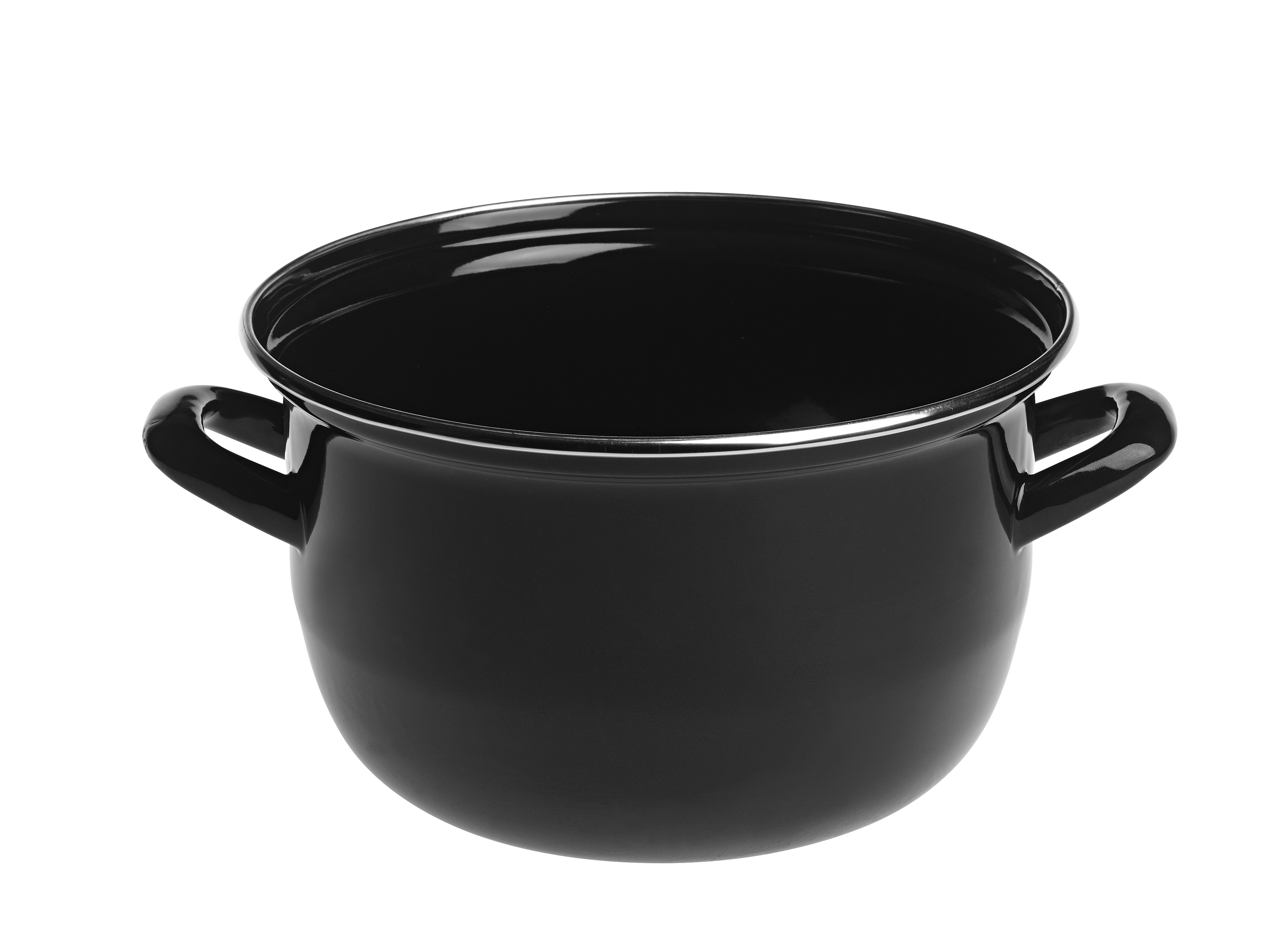 Musselgryta med Lock Svart Ø13,5cm 80cl