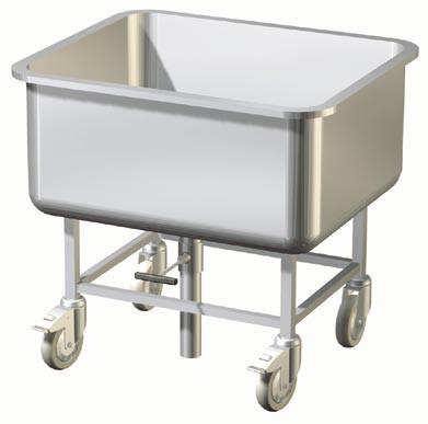 Bassängvagn Rostfri 650x560x700mm 100L