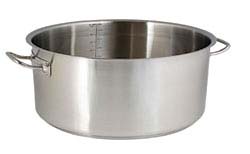 Kittel låg utan lock rostfri Ø 32cm h16cm 13L