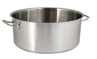 Kittel låg utan lock rostfri Ø 32cm h16cm 13L