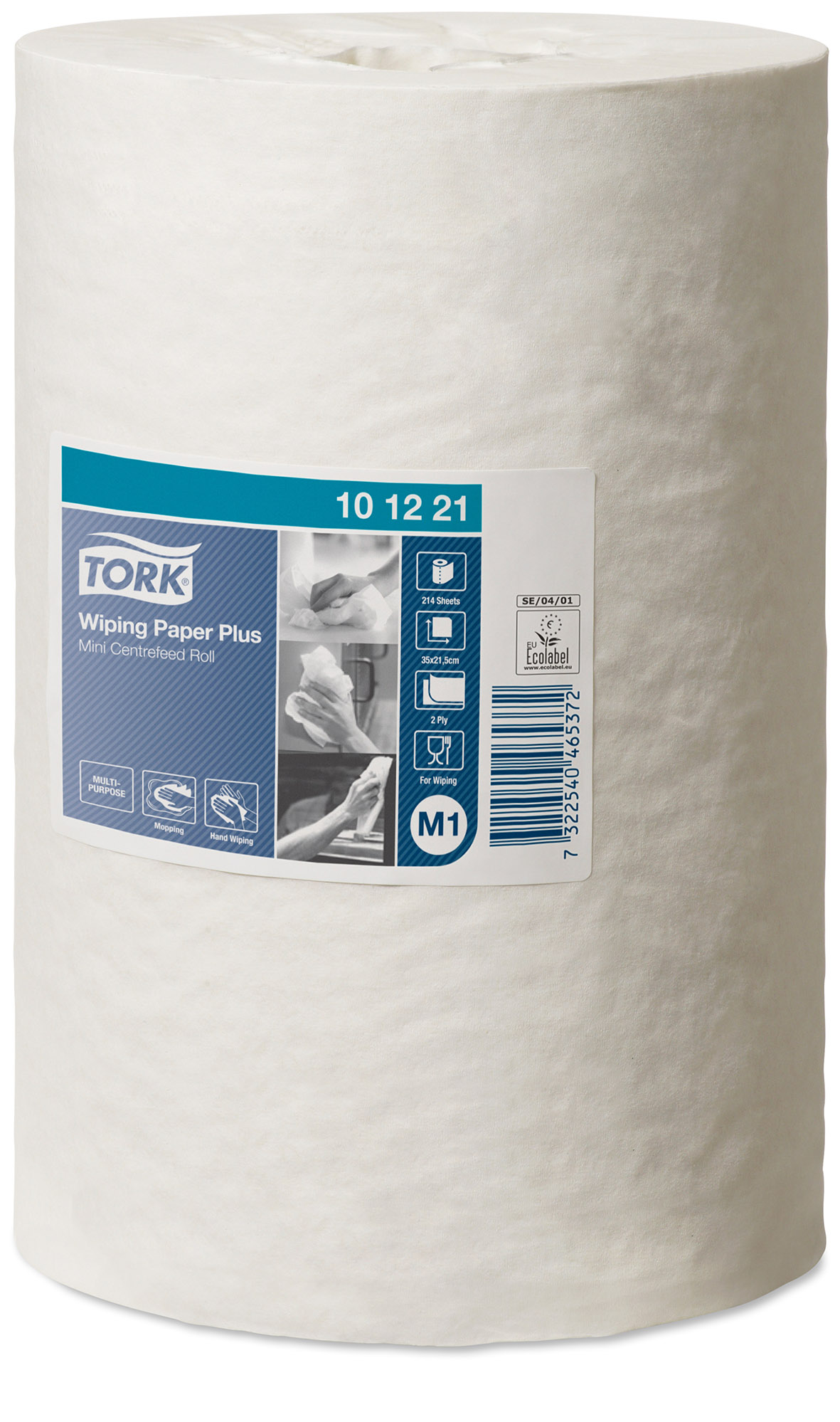 Avtorkningspapper Plus M1 2-lags Centrummatad Vit
