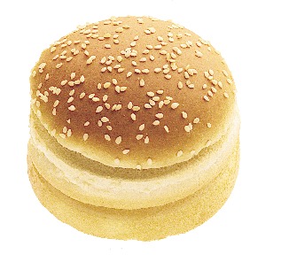 Hamburgerbröd  Sesam 72 g Dubbelskuret
