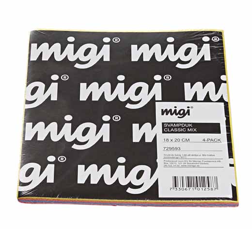 Svampduk Classic Mix Gul/Blå/Röd 4-pack