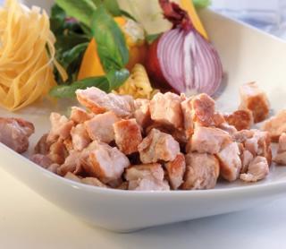 Pastakyckling av Lårfilé Stekt och Tärnad 20mm