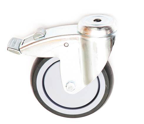 Hjul med broms 125mm