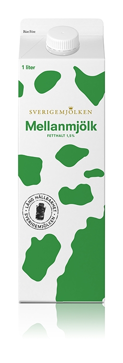 Mellanmjölk 1,5%, Lång Hållbarhet