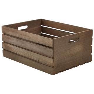 Trälåda brun 41x30x18cm