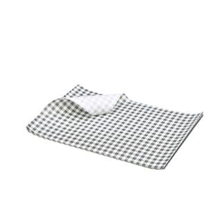 Serveringspapper svart/vit rutig 25x20cm 1000-pack