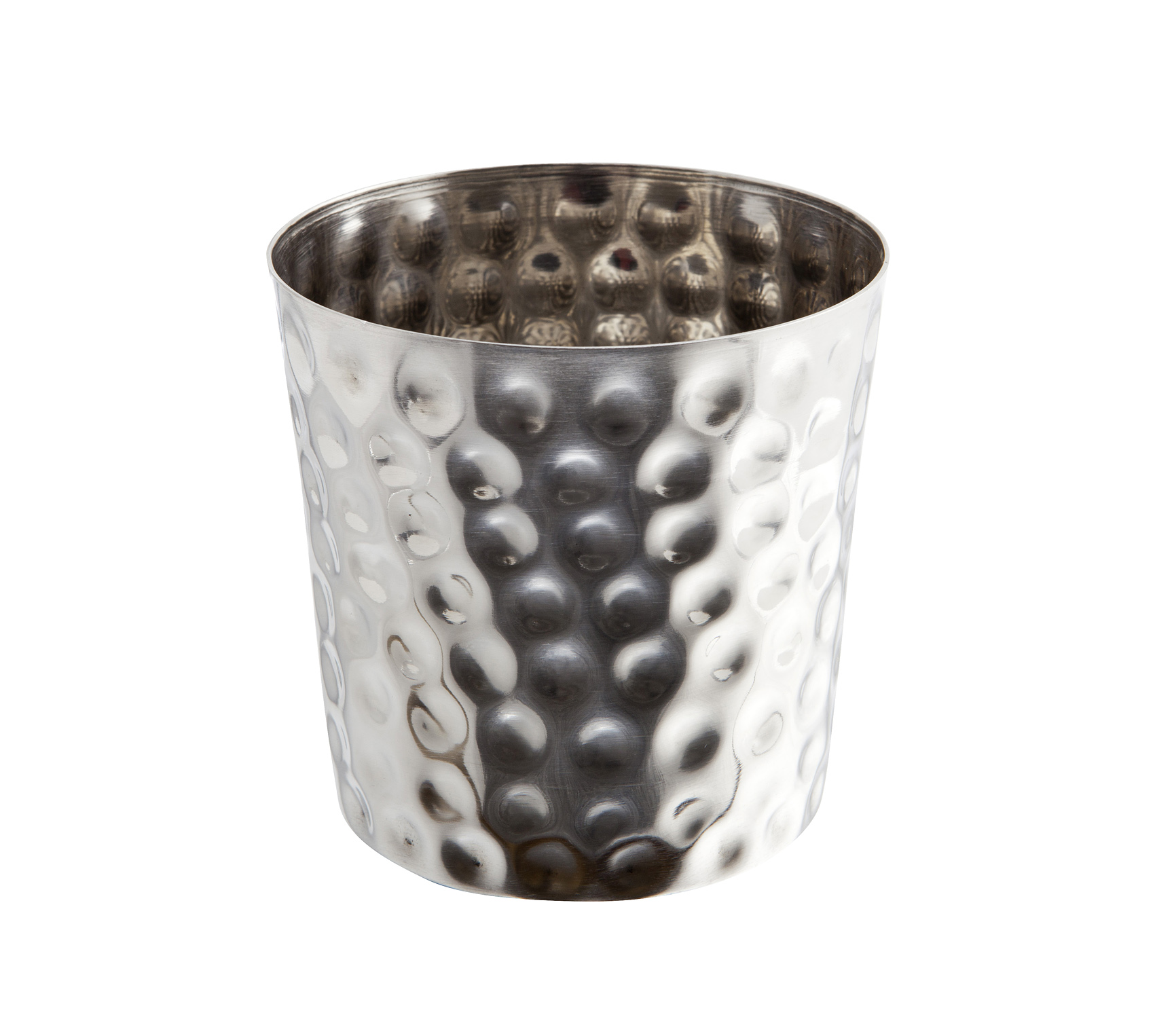 Serveringsbägare hamrad rostfri Ø8,8cm h9cm 40cl
