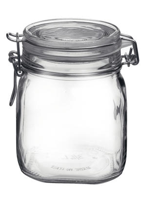 Glasburk med Lock Ø10,6cm H13,6cm 75cl
